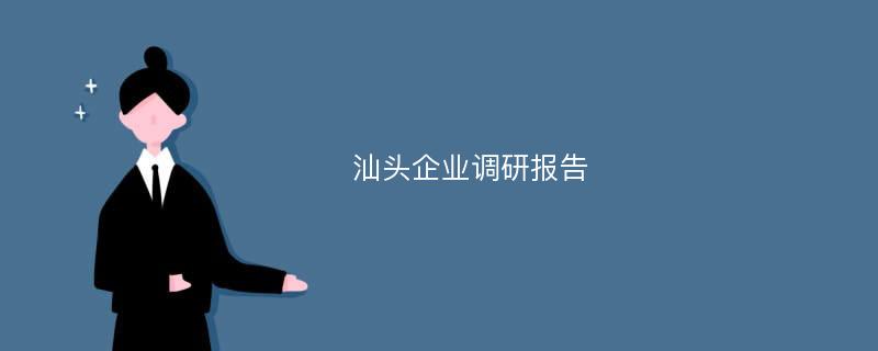 汕头企业调研报告