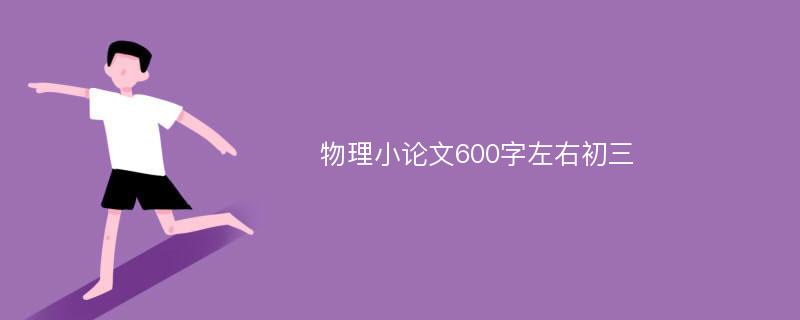 物理小论文600字左右初三