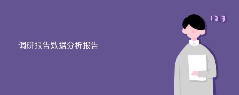 调研报告数据分析报告